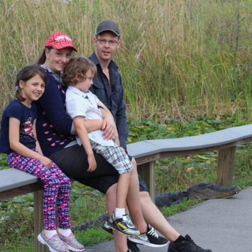 sat next to an alligator